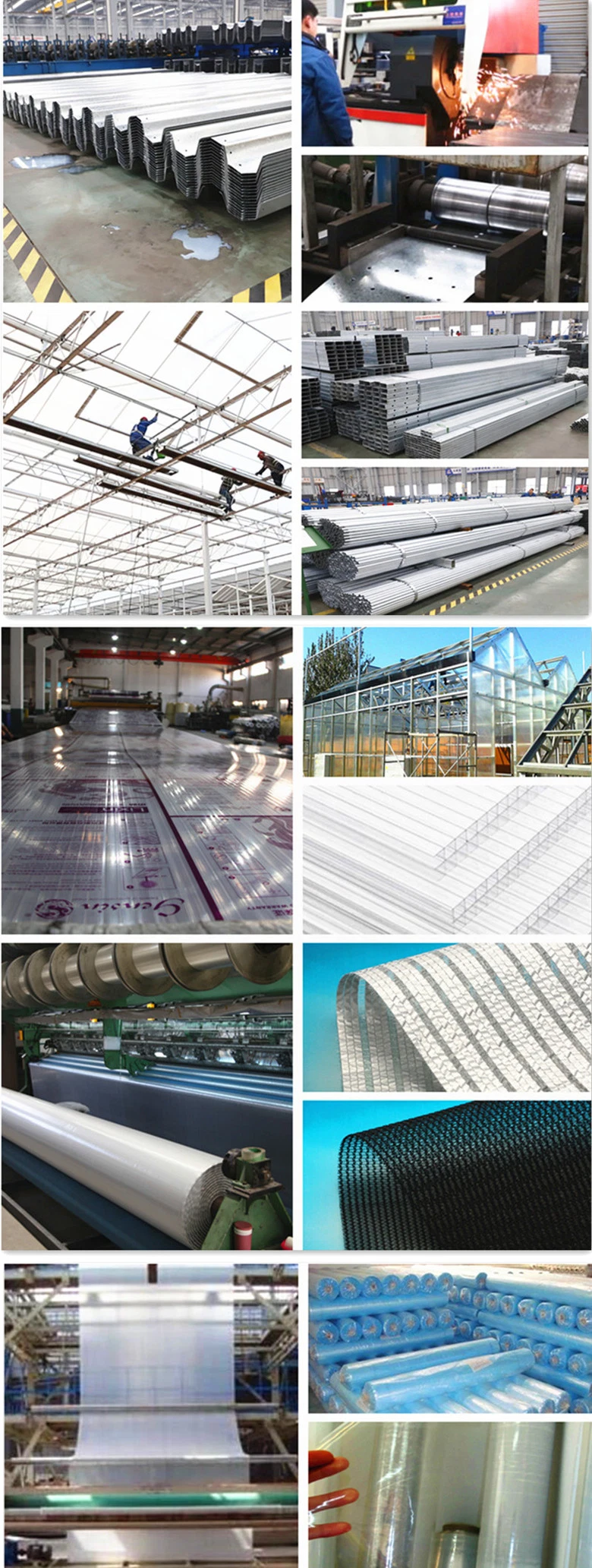 Factory Price Greenhouse Material Galvanized Skeleton for Glass Greenhouse